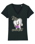 Stu-dinte eminent Tricou mânecă scurtă guler V Damă Evoker