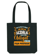 N-aș fi vrut să vin la școală Sacoșă textilă