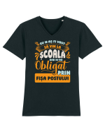 N-aș fi vrut să vin la școală Tricou mânecă scurtă guler V Bărbat Presenter