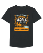 N-aș fi vrut să vin la școală Tricou mânecă scurtă guler larg Bărbat Skater