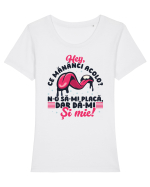 Ce mănânci acolo? Tricou mânecă scurtă guler larg fitted Damă Expresser