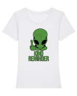 Kind Reminder Alien Style Tricou mânecă scurtă guler larg fitted Damă Expresser