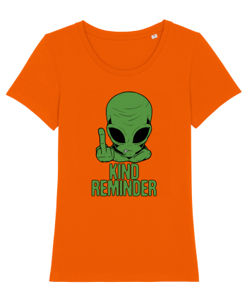Kind Reminder Alien Style Bright Orange
