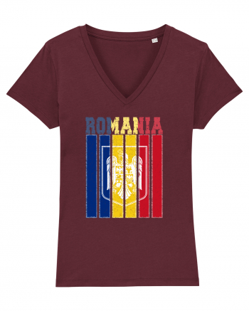 ROMANIA Grunge Burgundy