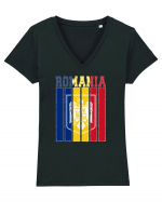 ROMANIA Tricou mânecă scurtă guler V Damă Evoker