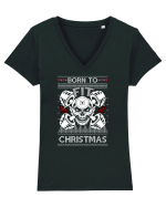 Born To Fit Christmas Tricou mânecă scurtă guler V Damă Evoker