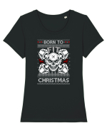 Born To Fit Christmas Tricou mânecă scurtă guler larg fitted Damă Expresser
