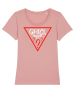 Ghici, triunghi, ce e? Tricou mânecă scurtă guler larg fitted Damă Expresser