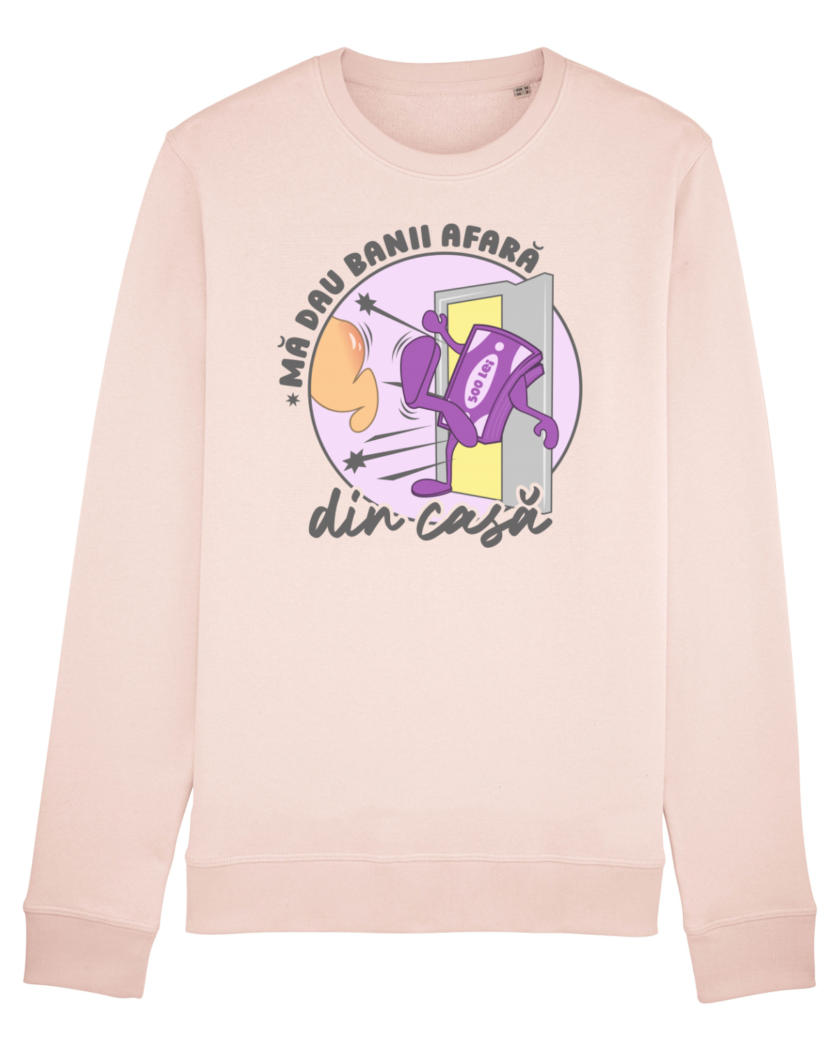 Bluză mânecă lungă Unisex Rise Candy Pink