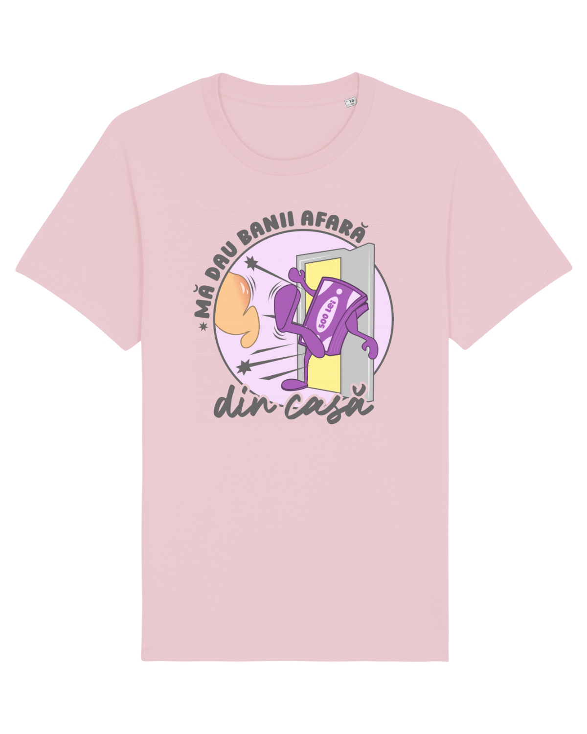 Tricou mânecă scurtă Unisex Rocker Cotton Pink