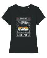 Born To Hike  Merry Hikemas Tricou mânecă scurtă guler larg fitted Damă Expresser
