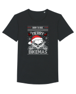 Merry Bikemas Born To Ride Tricou mânecă scurtă guler larg Bărbat Skater