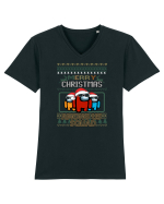Merry Christmas Among Us Squad Tricou mânecă scurtă guler V Bărbat Presenter