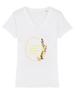 OGLINDA Tricou mânecă scurtă guler V Damă Evoker