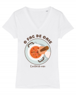 O fac de oaie - ciorbă de oaie Tricou mânecă scurtă guler V Damă Evoker