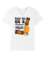 Drinkin' Beer On A Chapagne Night Tricou mânecă scurtă guler V Bărbat Presenter