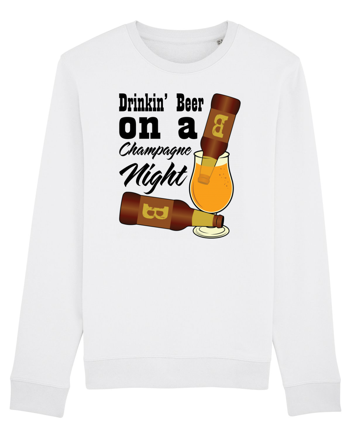Bluză mânecă lungă Unisex Rise White