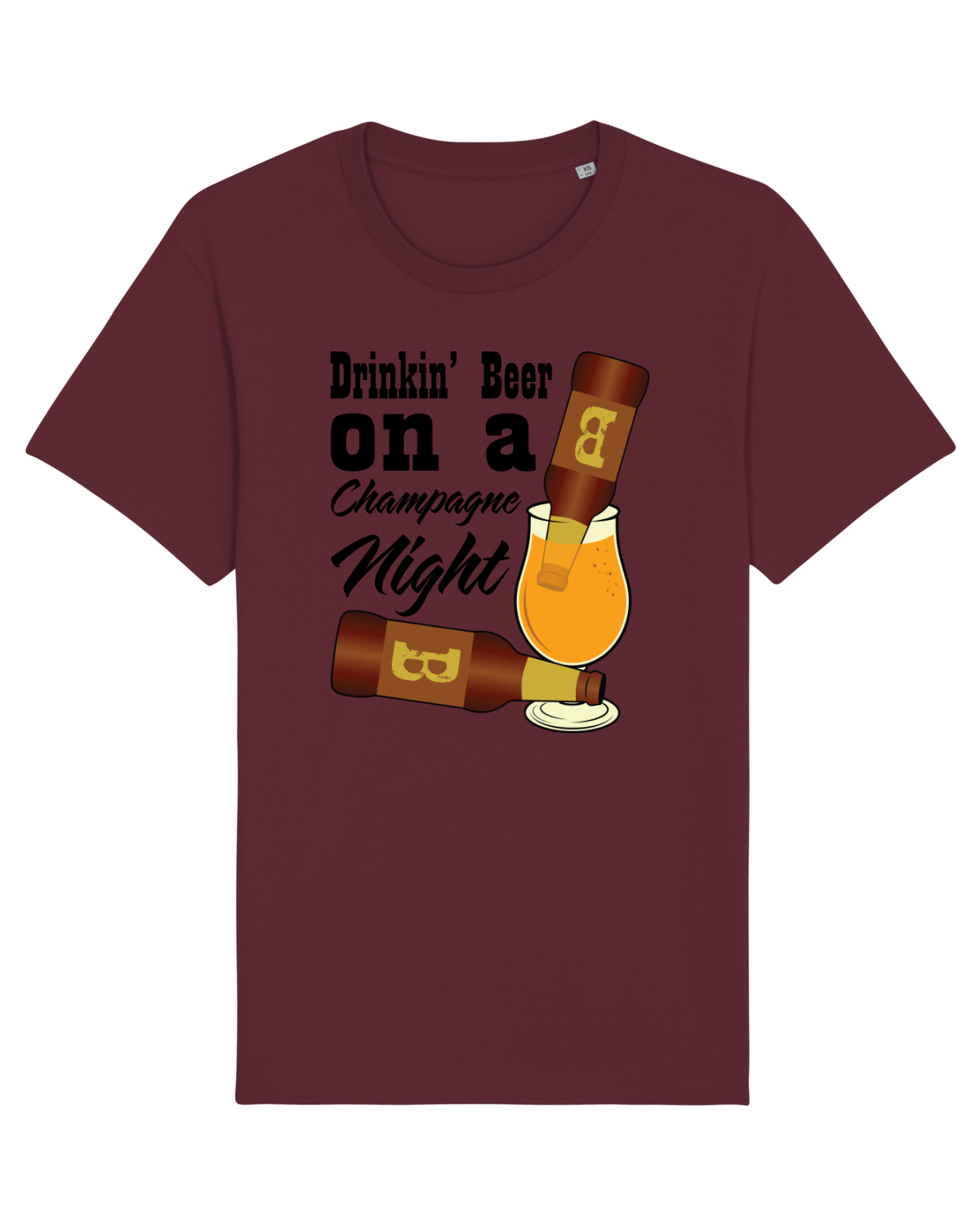 Tricou mânecă scurtă Unisex Rocker Burgundy