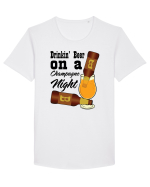 Drinkin' Beer On A Chapagne Night Tricou mânecă scurtă guler larg Bărbat Skater