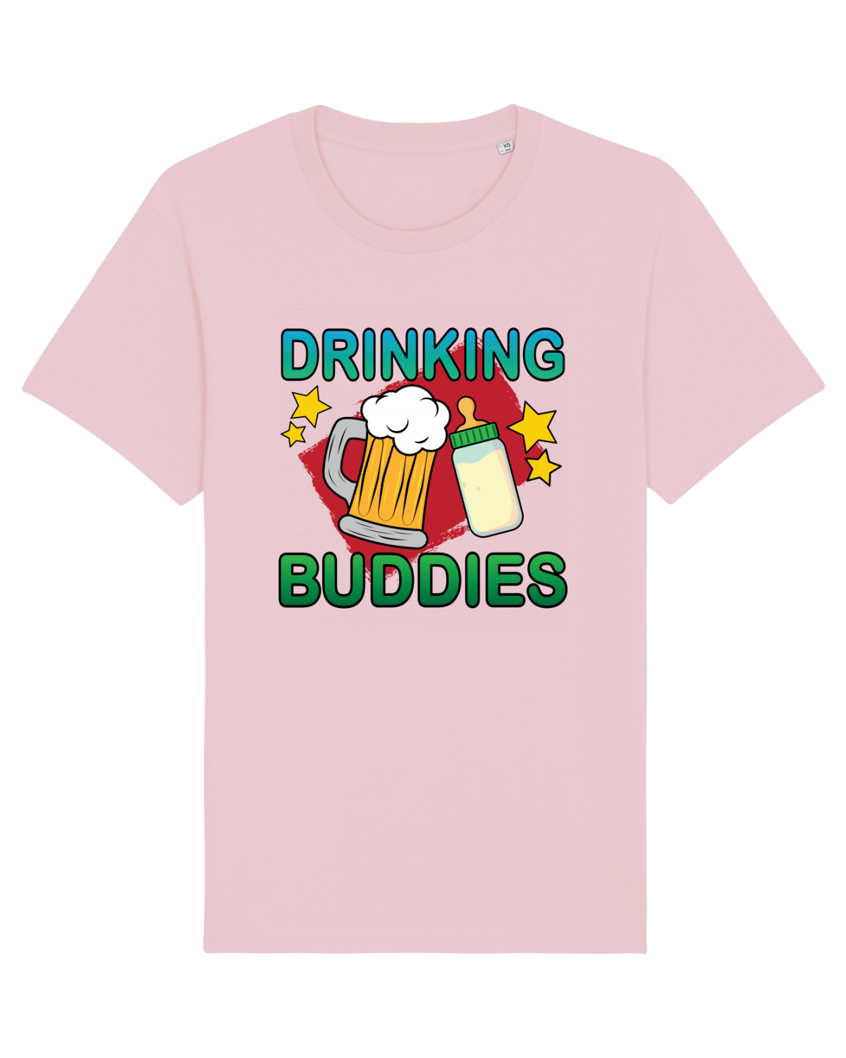 Tricou mânecă scurtă Unisex Rocker Cotton Pink