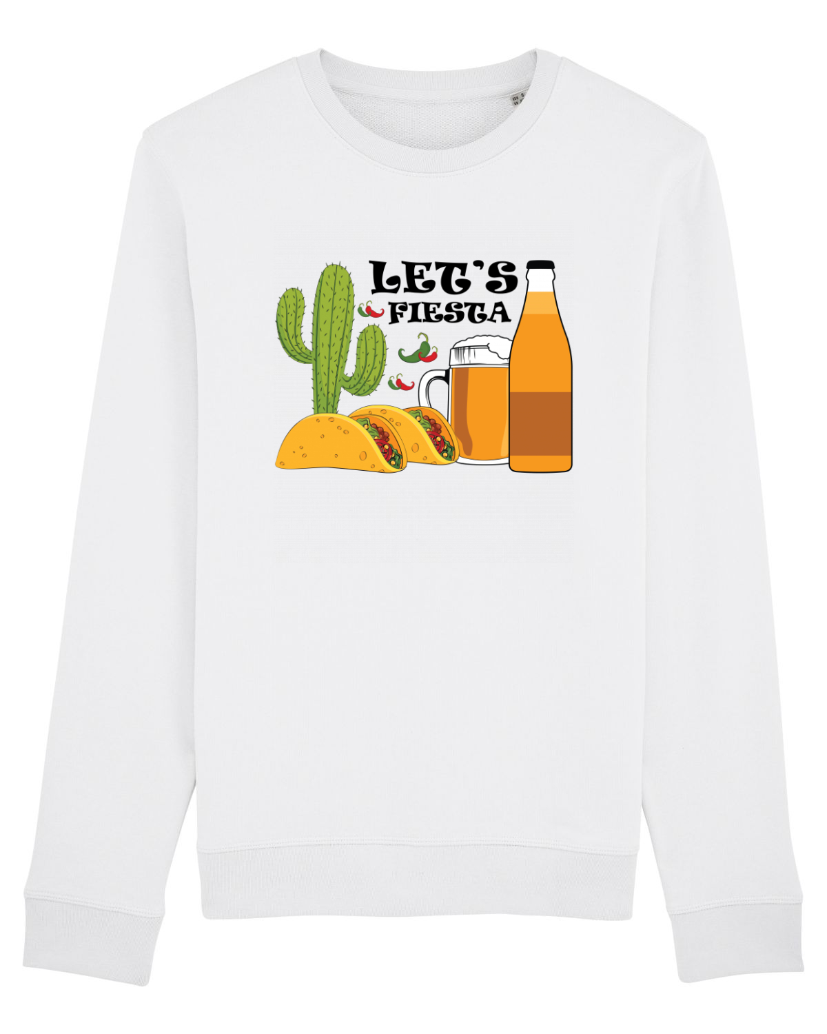 Bluză mânecă lungă Unisex Rise White