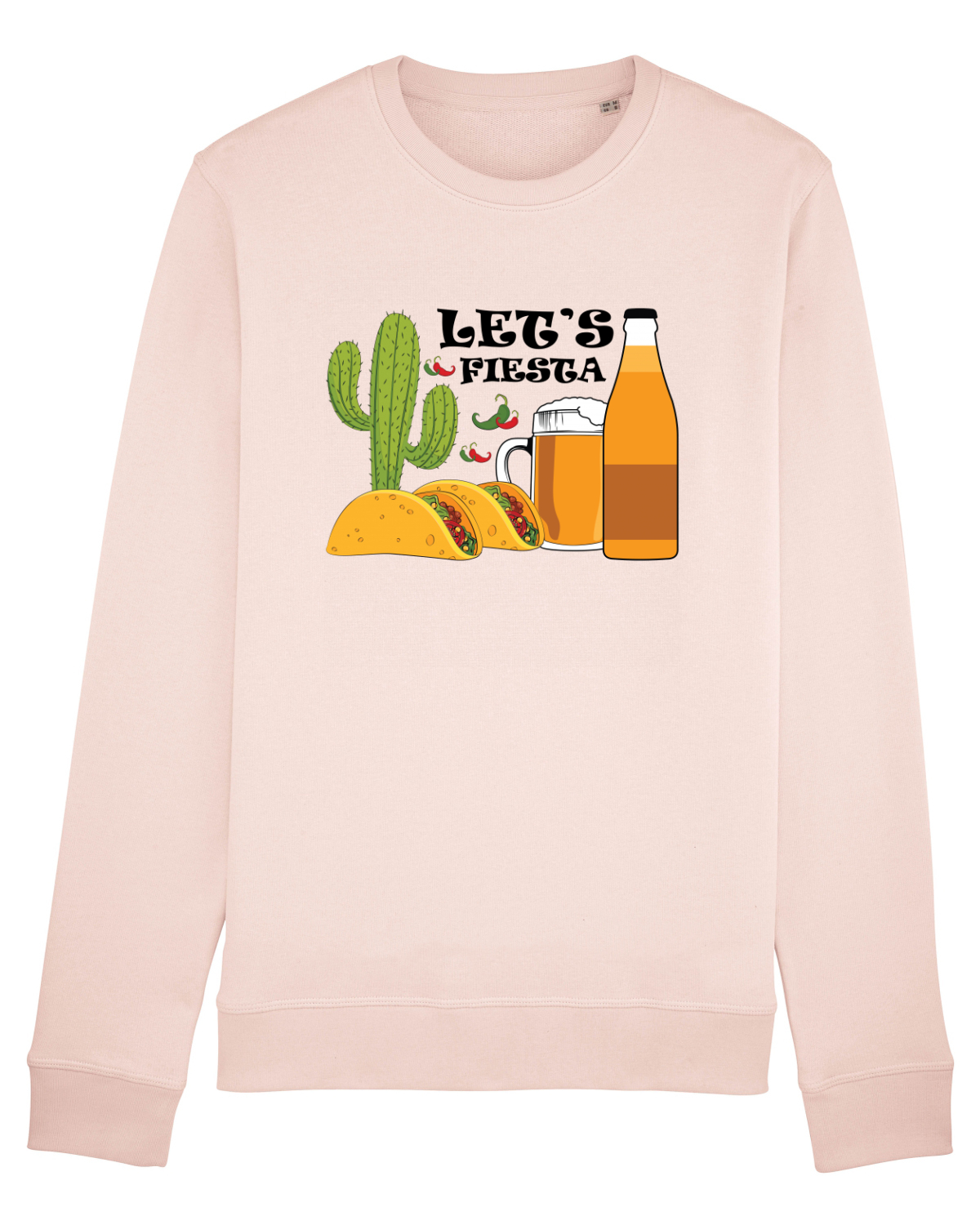 Bluză mânecă lungă Unisex Rise Candy Pink