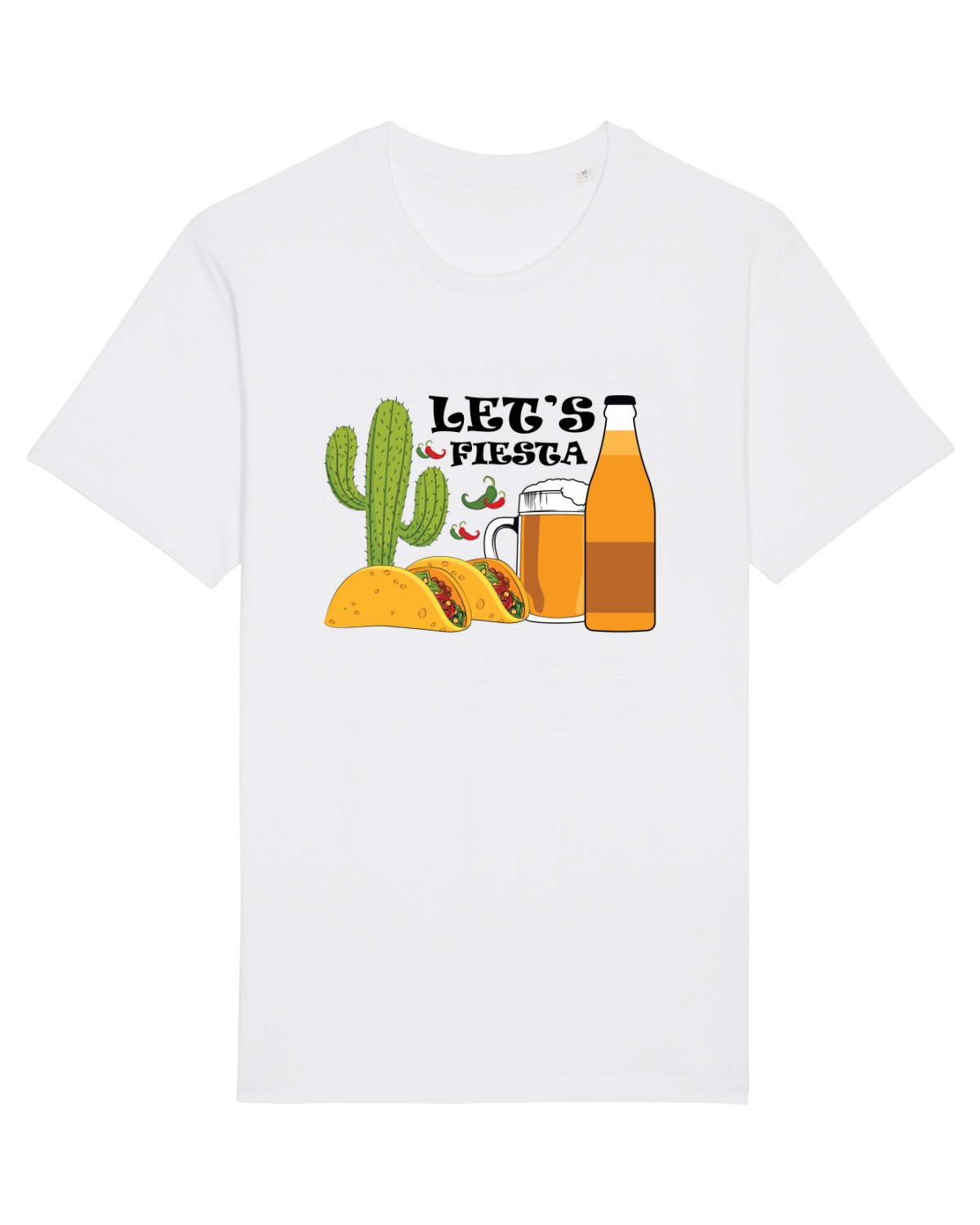 Tricou mânecă scurtă Unisex Rocker White