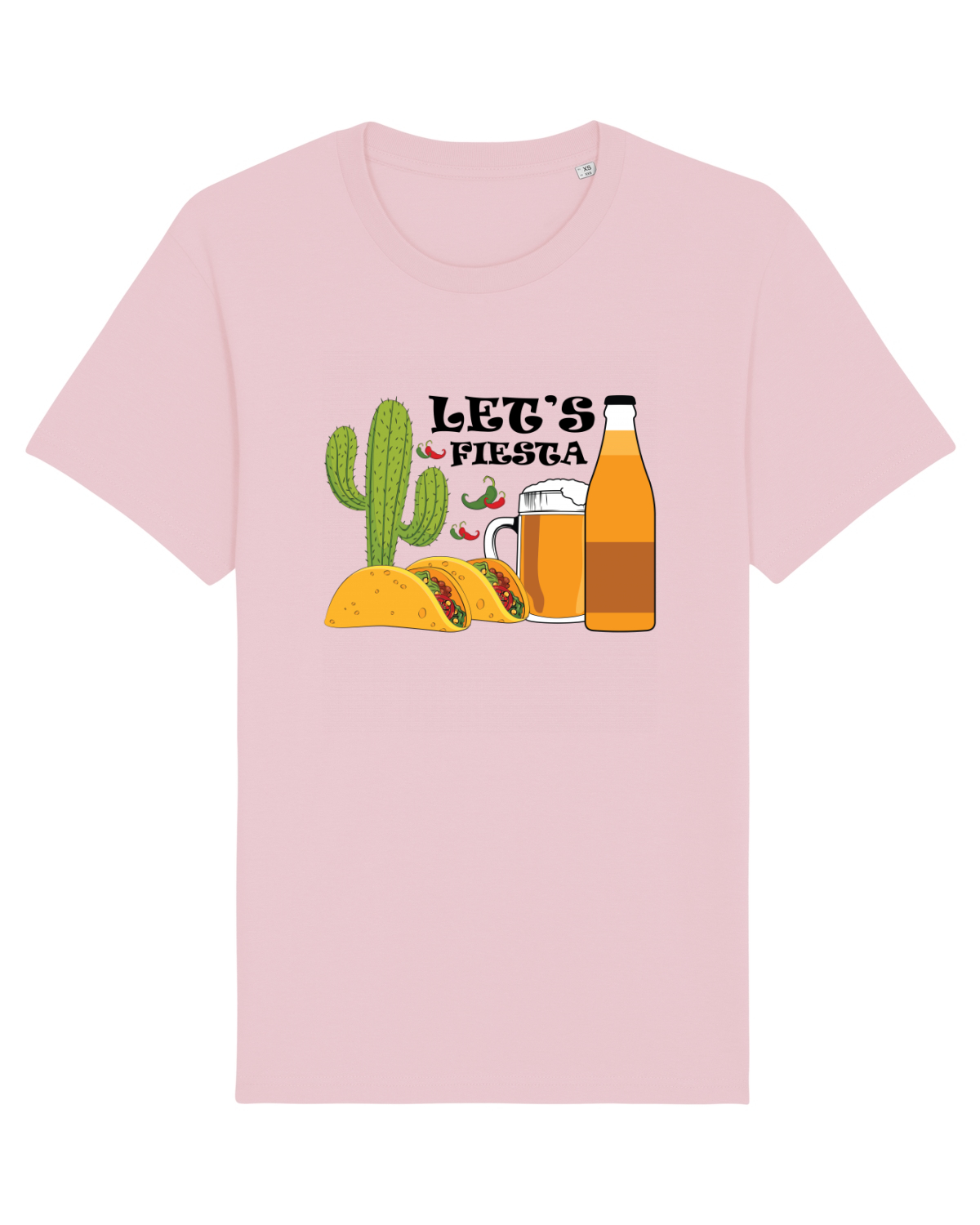 Tricou mânecă scurtă Unisex Rocker Cotton Pink