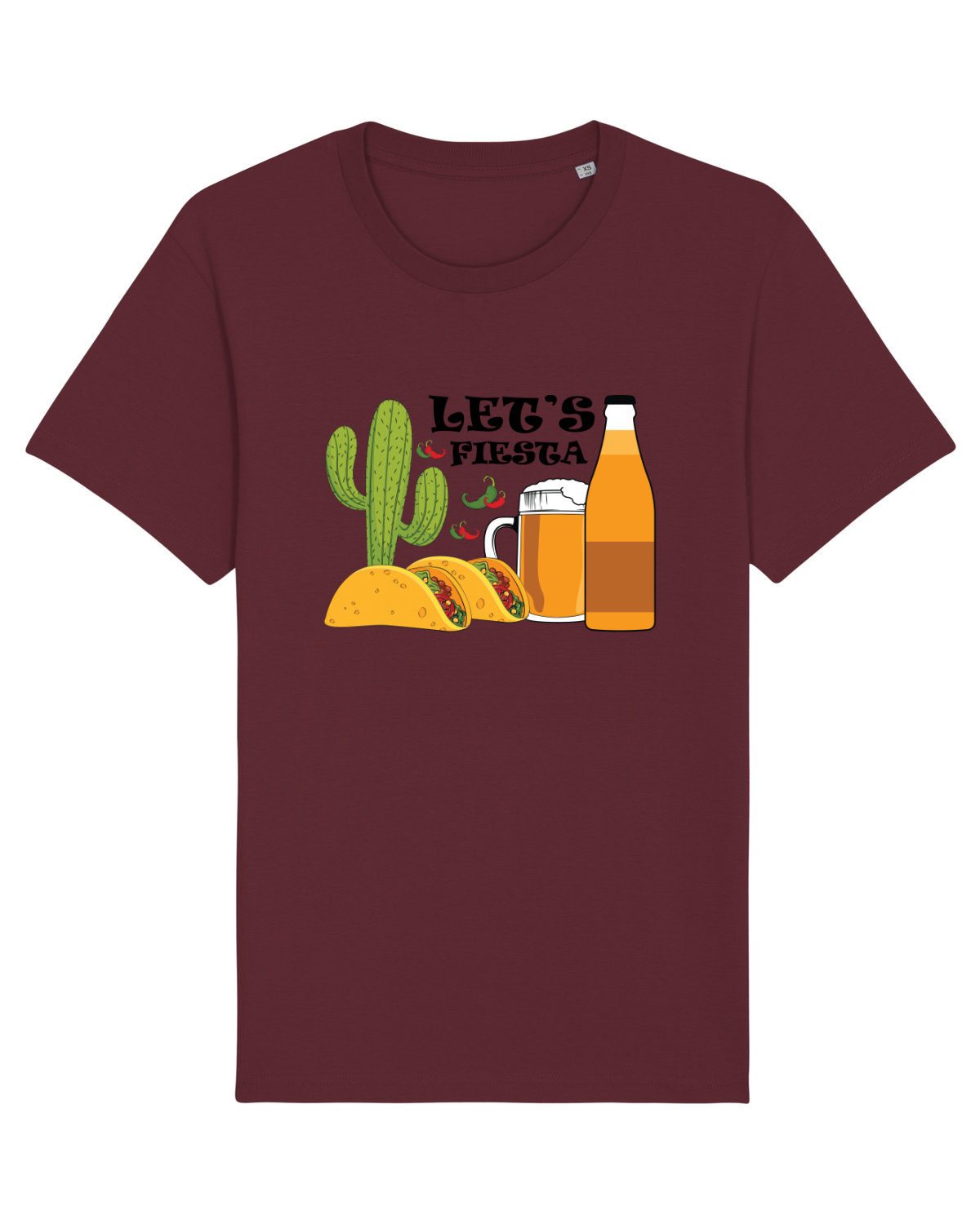 Tricou mânecă scurtă Unisex Rocker Burgundy