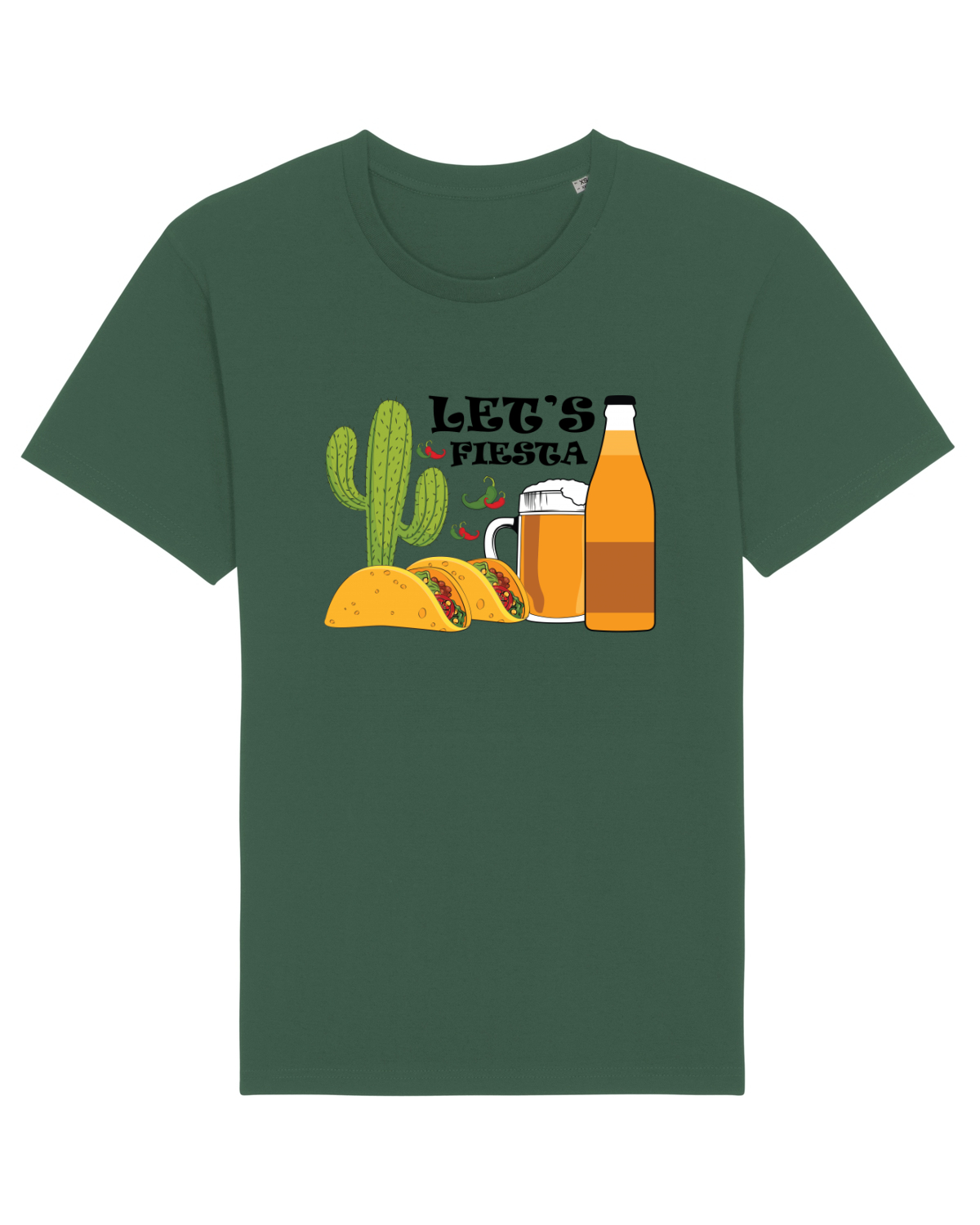 Tricou mânecă scurtă Unisex Rocker Bottle Green