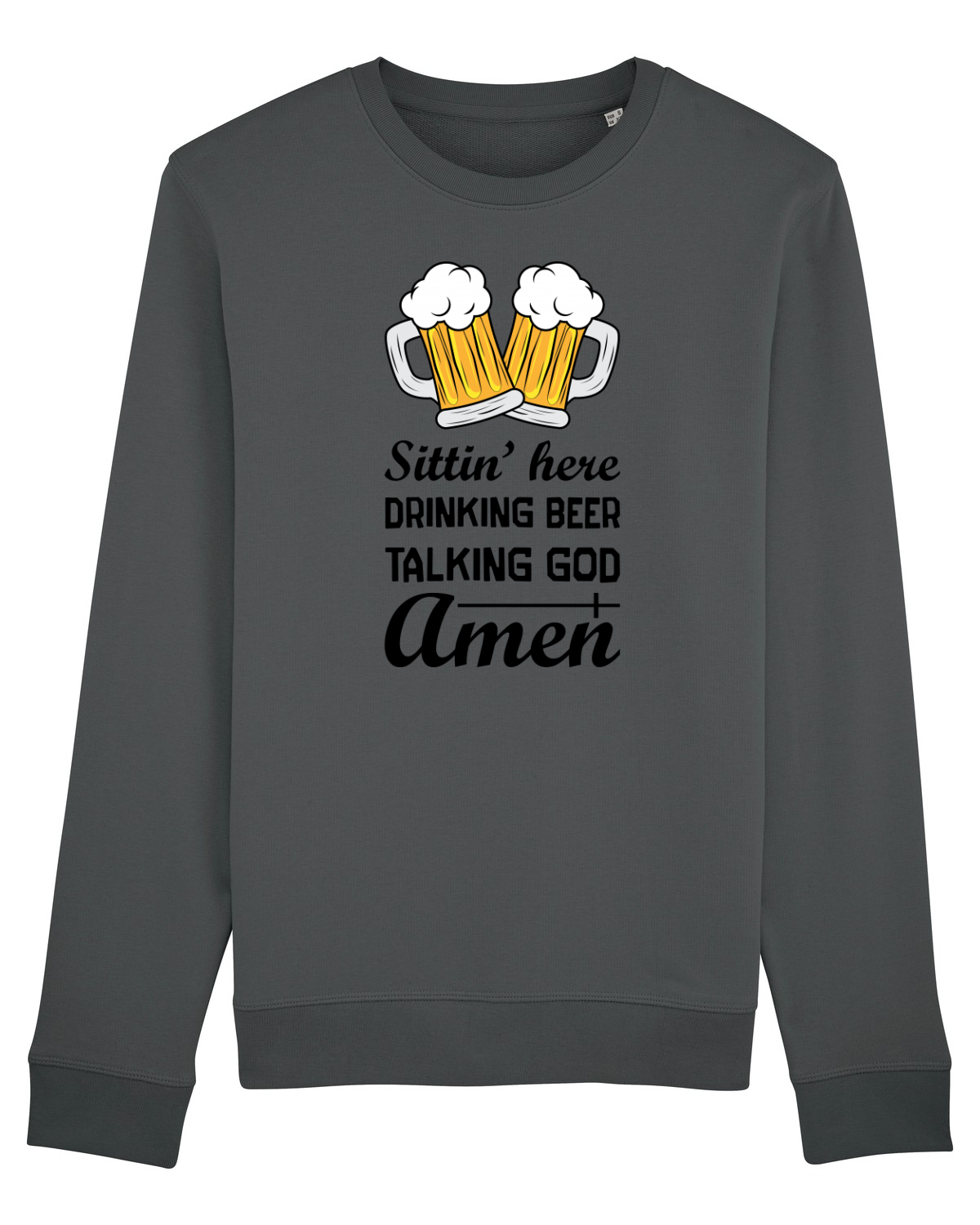 Bluză mânecă lungă Unisex Rise Anthracite