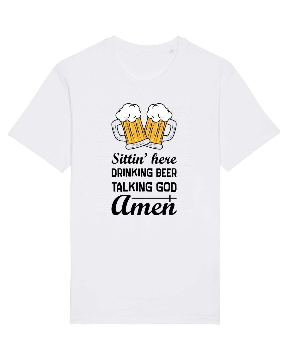 Tricou mânecă scurtă Unisex Rocker White