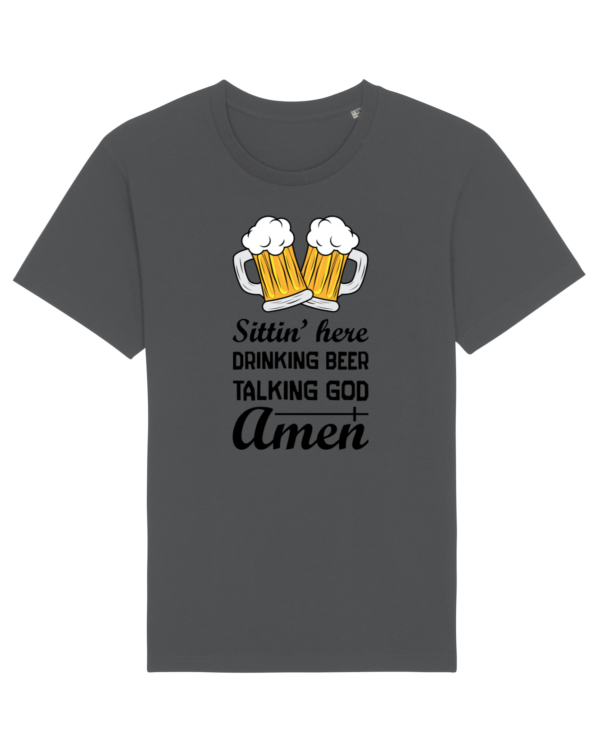 Tricou mânecă scurtă Unisex Rocker Anthracite