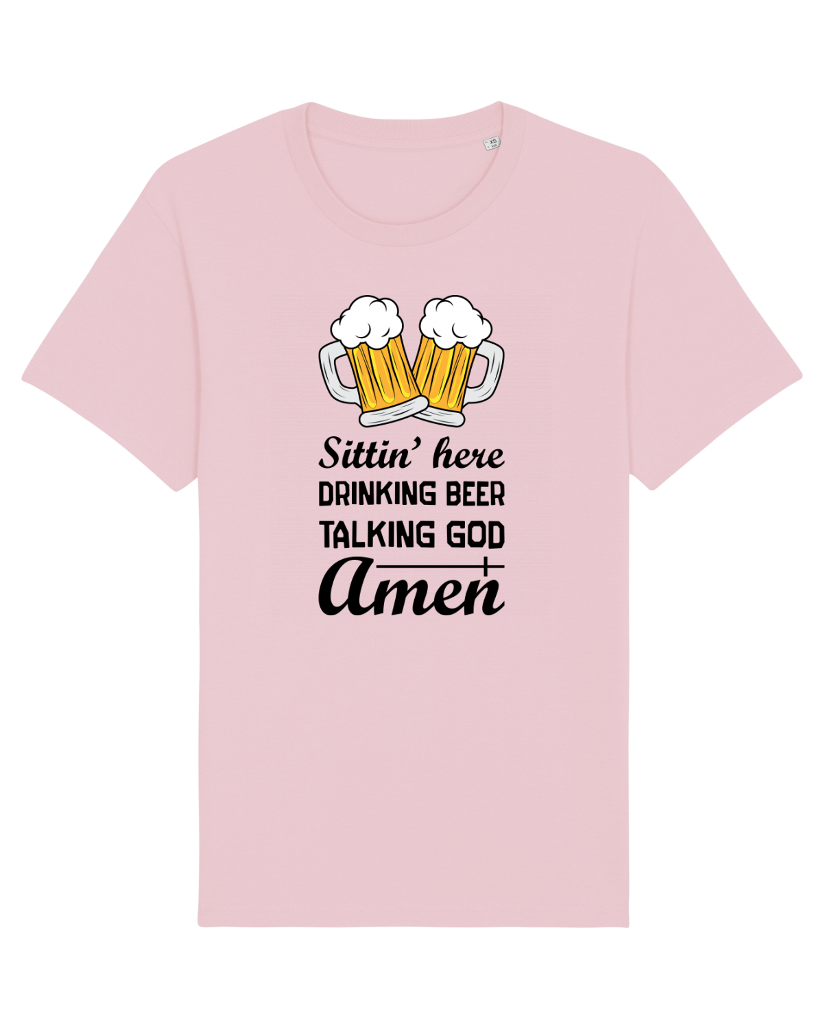 Tricou mânecă scurtă Unisex Rocker Cotton Pink