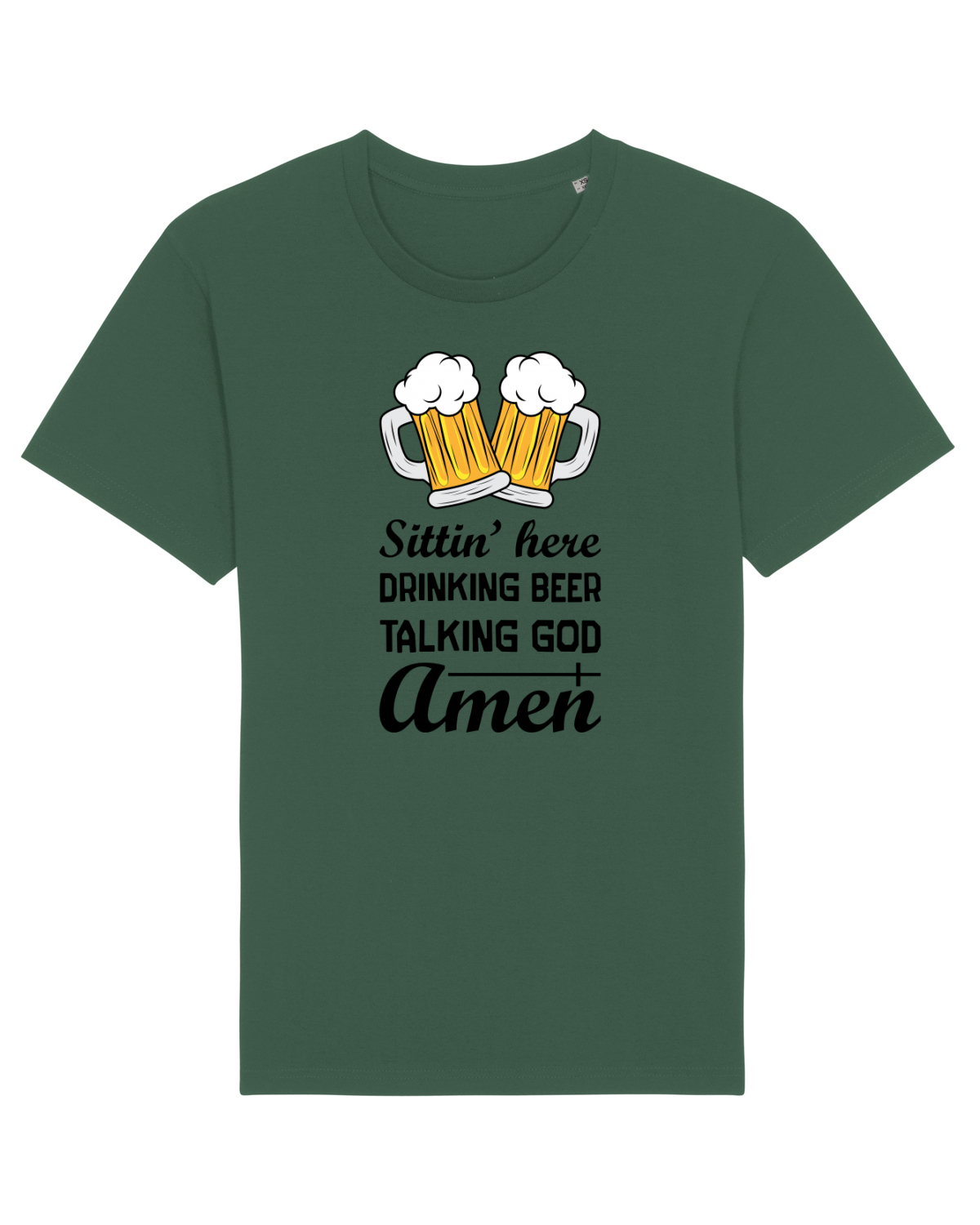 Tricou mânecă scurtă Unisex Rocker Bottle Green
