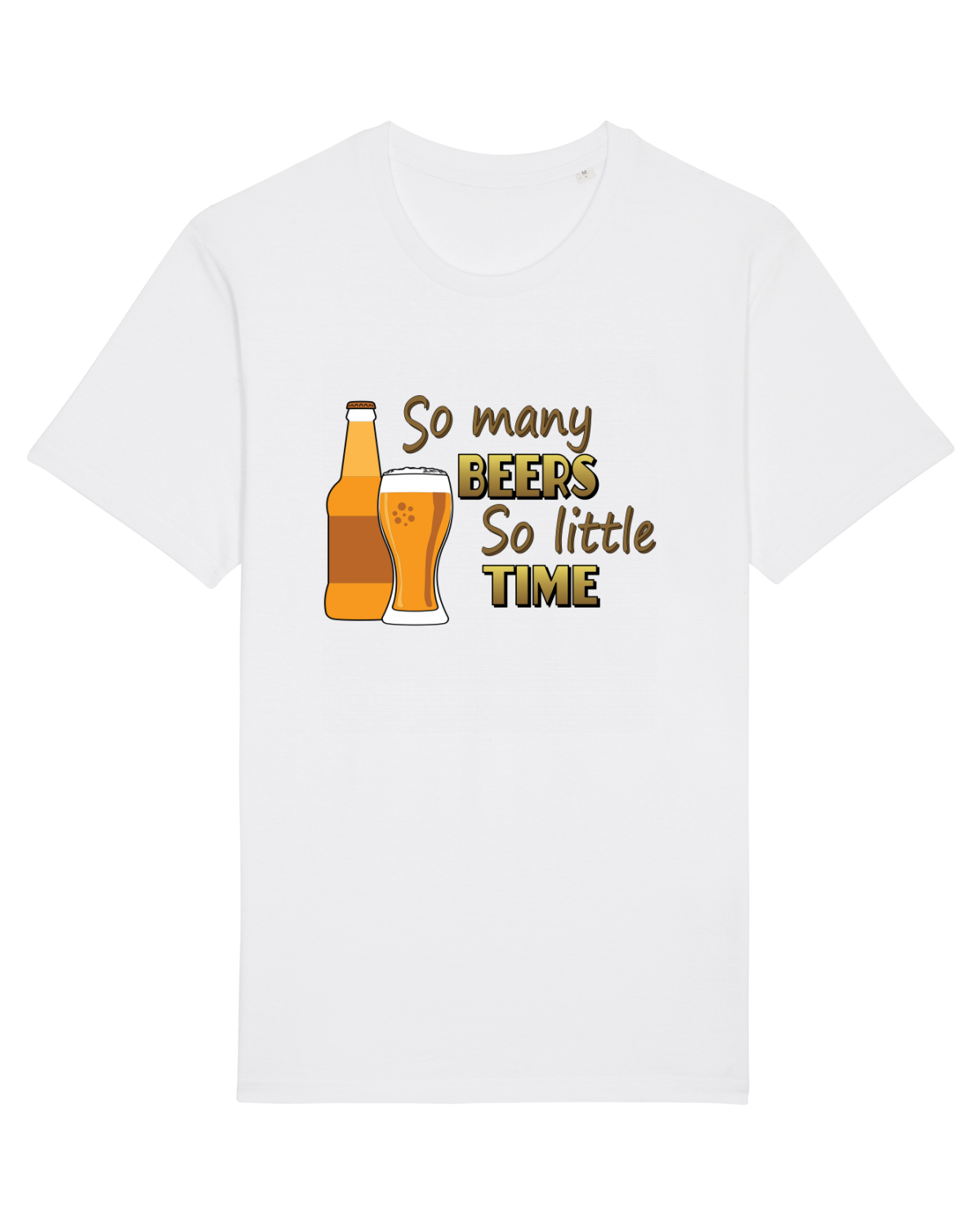 Tricou mânecă scurtă Unisex Rocker White