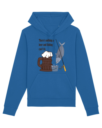 There's Nothing A Beer And Fishing Can't Fix Royal Blue
