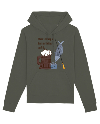 There's Nothing A Beer And Fishing Can't Fix Khaki