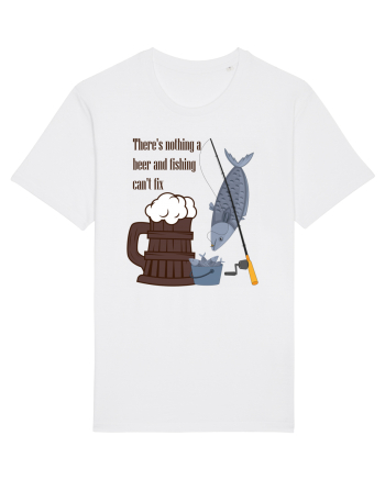 There's Nothing A Beer And Fishing Can't Fix White