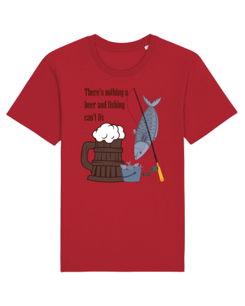 There's Nothing A Beer And Fishing Can't Fix Red