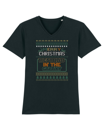 Merry Christmas Best Dad In Galaxy Black