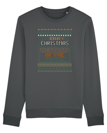 Merry Christmas Best Dad In Galaxy Anthracite