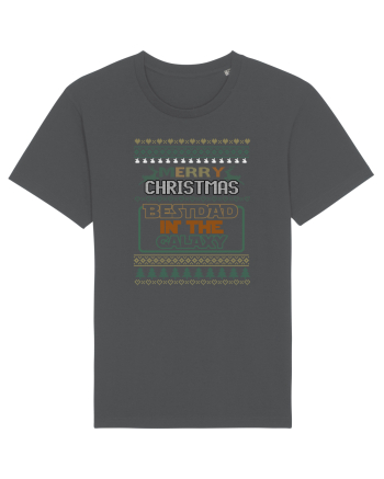 Merry Christmas Best Dad In Galaxy Anthracite