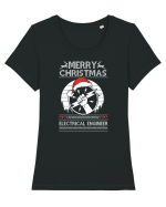 Merry Christmas Electrical Engineer Tricou mânecă scurtă guler larg fitted Damă Expresser