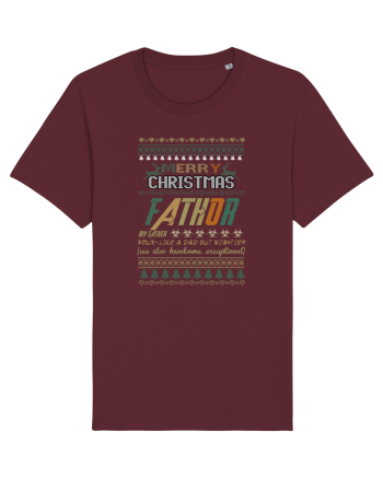 Merry Christmas Fathor Burgundy
