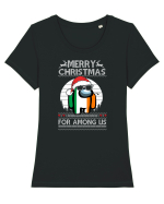 Merry Christmas For Among Us Tricou mânecă scurtă guler larg fitted Damă Expresser