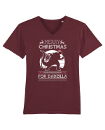 Merry Christmas For Dadzilla Tricou mânecă scurtă guler V Bărbat Presenter