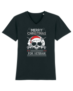 Merry Christmas For Veteran Tricou mânecă scurtă guler V Bărbat Presenter