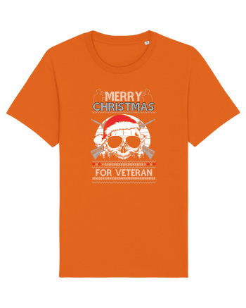 Merry Christmas For Veteran Bright Orange