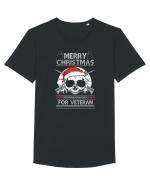 Merry Christmas For Veteran Tricou mânecă scurtă guler larg Bărbat Skater